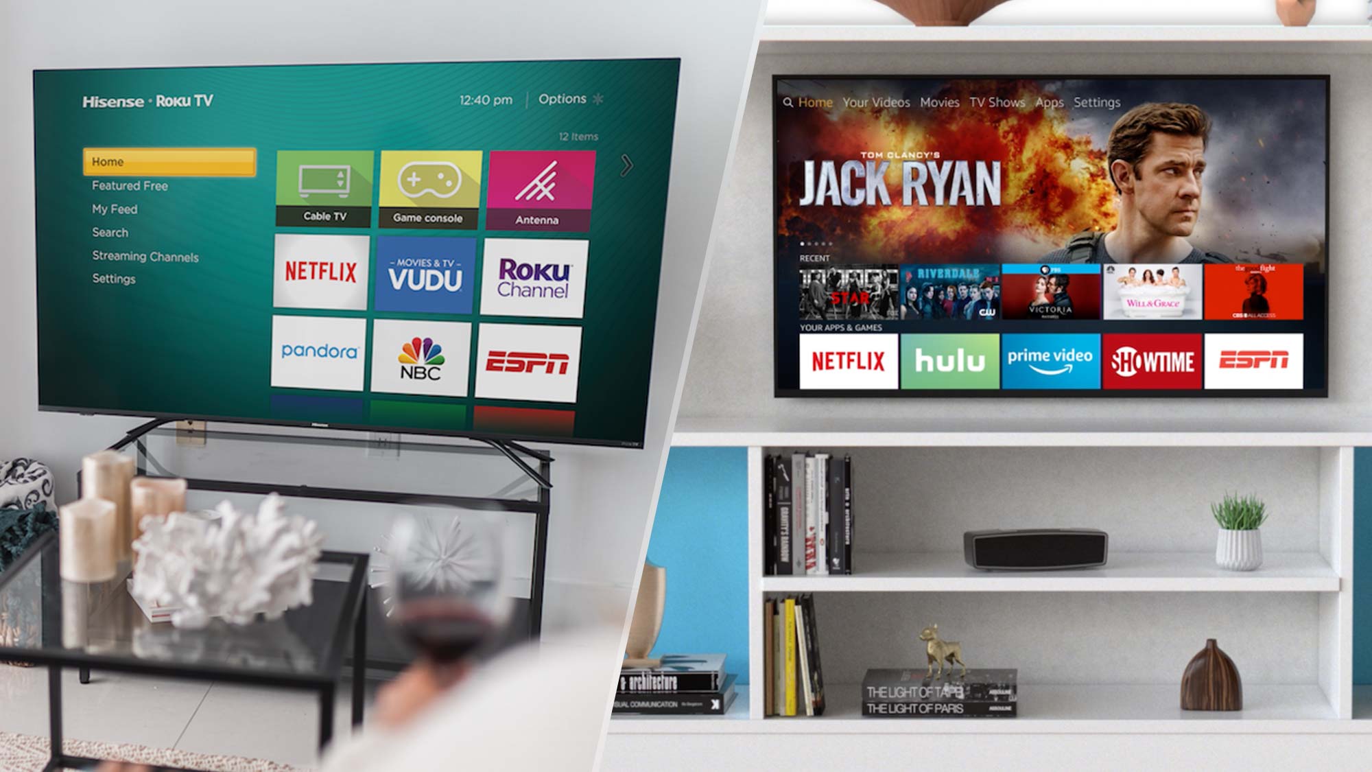 Roku Vs Fire Tv Which Cheap Smart Tv Is Better Tom S Guide