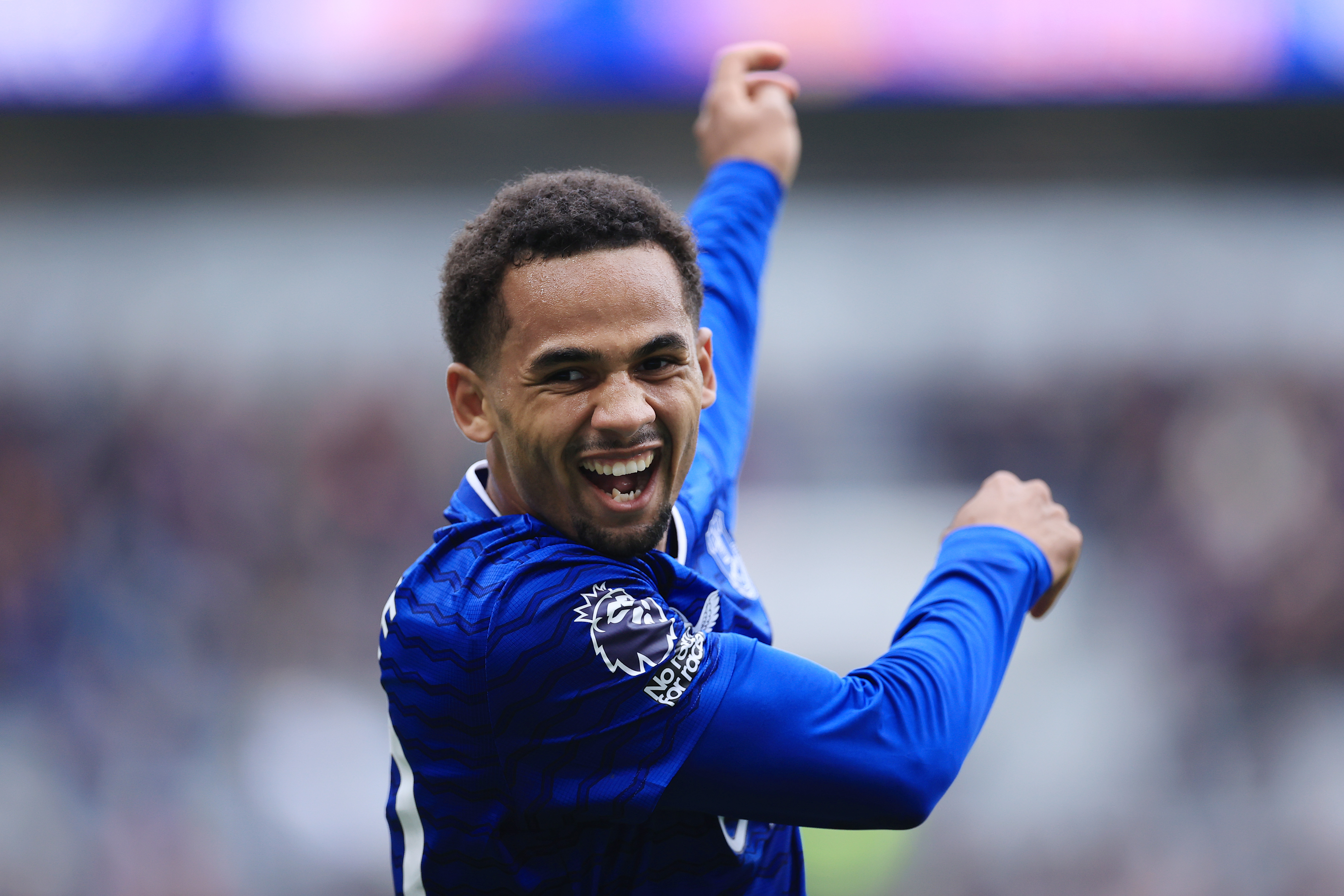 LIVERPOOL, ENGLAND - OCTOBER 5: Iliman Ndiaye of Everton celebrates their late winner during the Premier League match between Everton and Crystal Palace at Hill Dickinson Stadium on October 5, 2025 in Liverpool, England. (Photo by Simon Stacpoole/Offside/Offside via Getty Images)