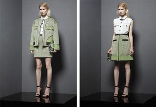 the oversized tweed coats and skirts