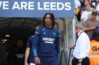 Tottenham Hotspur defender Djed Spence of Leeds United before the SkyBet Championship match between Leeds United and Sheffield Wednesday at Elland Road, Leeds on Saturday 2nd September 2023. (Photo by Pat Scaasi/MI News/NurPhoto via Getty Images)