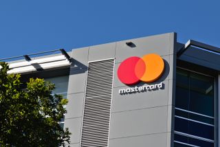 Mastercard logo on corporate building