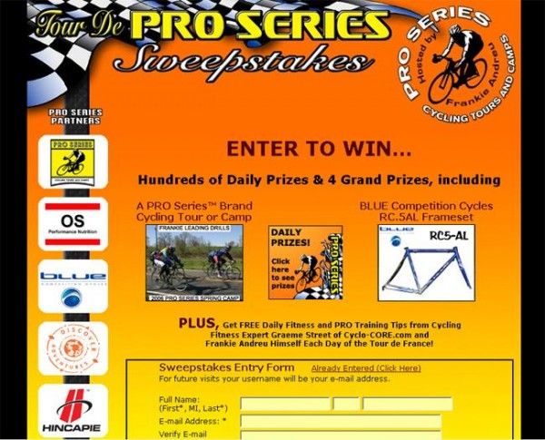 Blue Competition Cycles frames and training camps