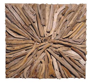 Environmental art consisting of driftwood collected from Australian beaches.