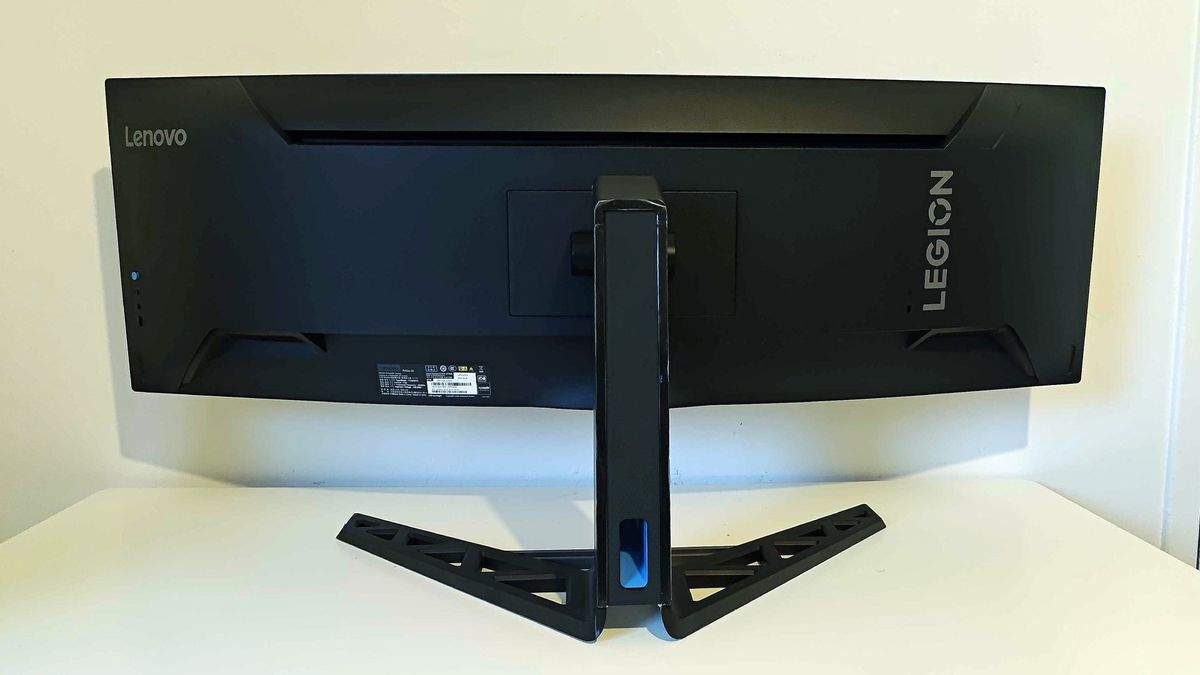 Back view of Lenovo Legion R45w-30 monitor