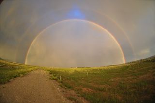 Another double rainbow in Wyoming, photographed on July 18, 2012.