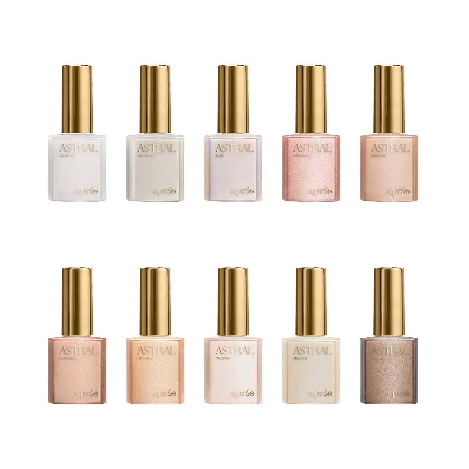 Pearlescent - Astral Gel Couleur, 10pcs Set