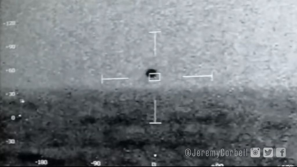 Spherical UFO plunges into the ocean in US Navy footage