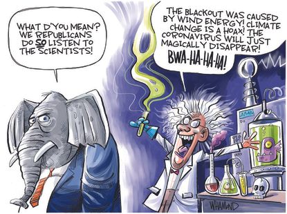 Political Cartoon U.S. gop science