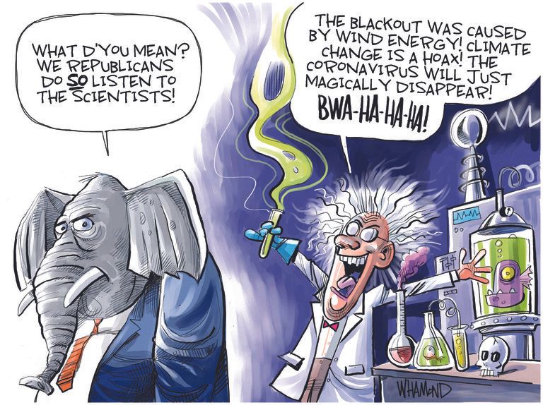 Political Cartoon U.S. gop science