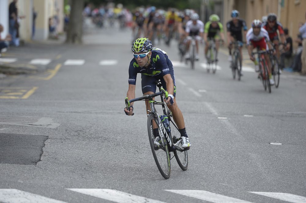 Alejandro Valverde in action during stage 4.