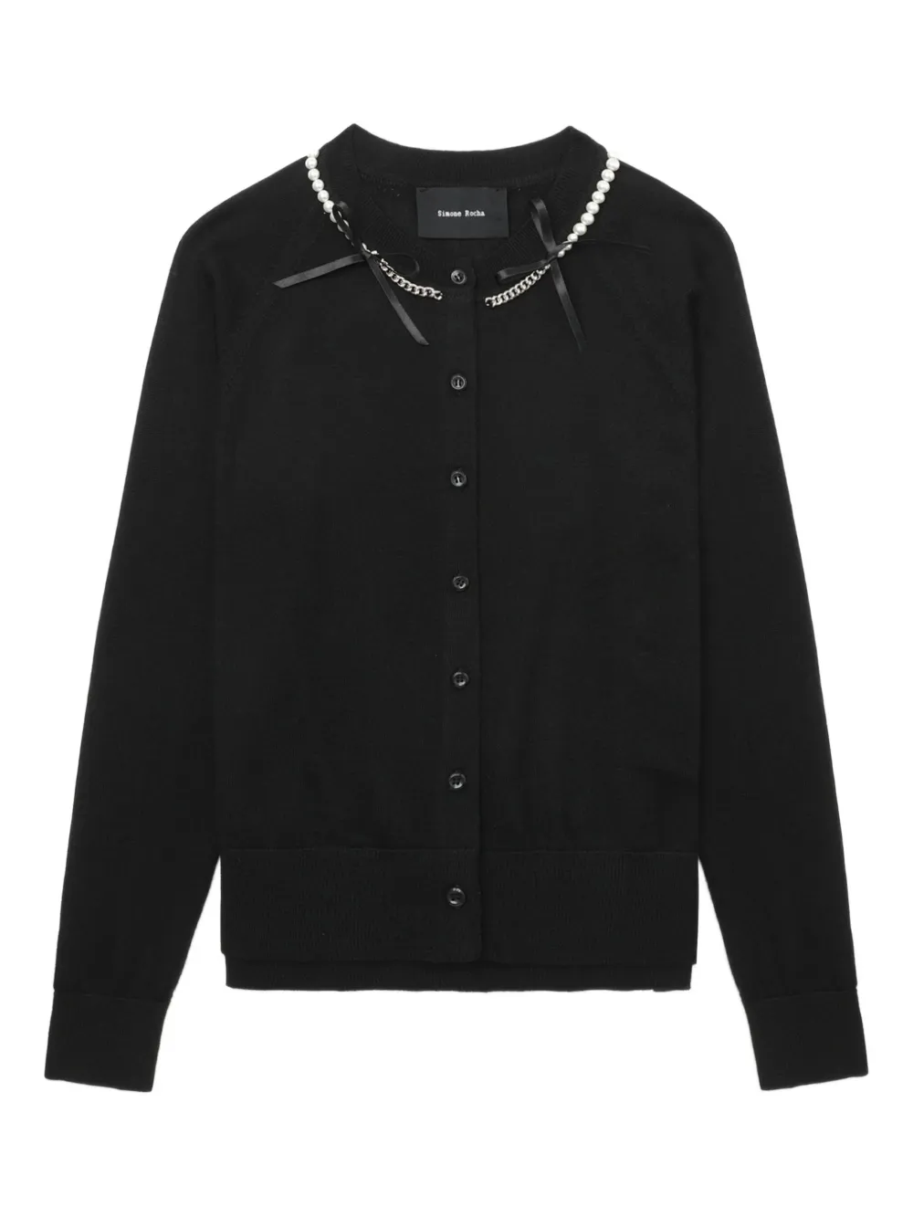 Simone Rocha Pearl-Chain Cardigan | Xs