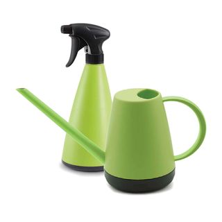 small green watering can and sprayer