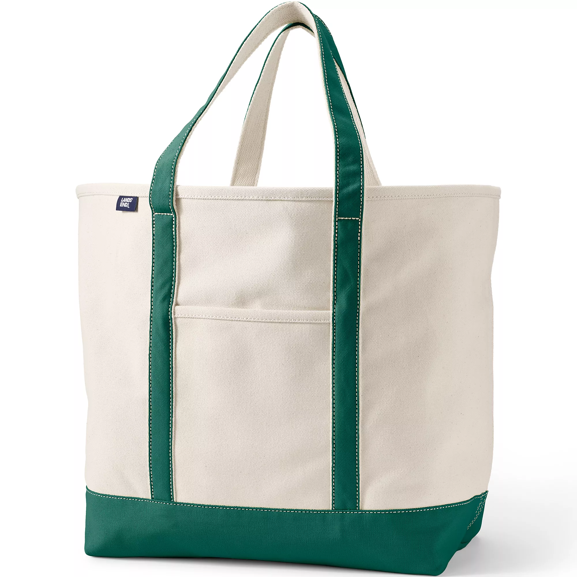 Land&#039;s End, Extra Large 5 Pocket Open Top Canvas Tote Bag