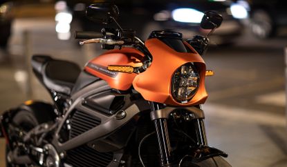 Bike in orange and black coloured