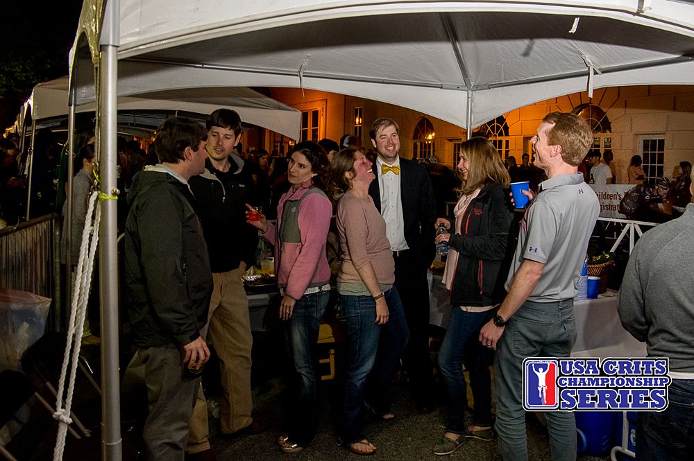 The fans gather at the race