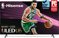 Hisense 55" U6 Mini-LED TV: was $579.99 now $398
If you're wondering if Hisense TVs are worth buying, you really need to check out the Hisense U6 Mini-LED TV. It's yet another spec-stacked display set under $500, a perfect layup for March Madness. We gave the Hisense U6K Mini-LED a near-perfect score, limited only by its laggy smart platform and some upscaling issues, but its 60Hz refresh rate and gaming potential prove to be promising. This is a steal at this price. 
Price Check: $399 @ Best Buy