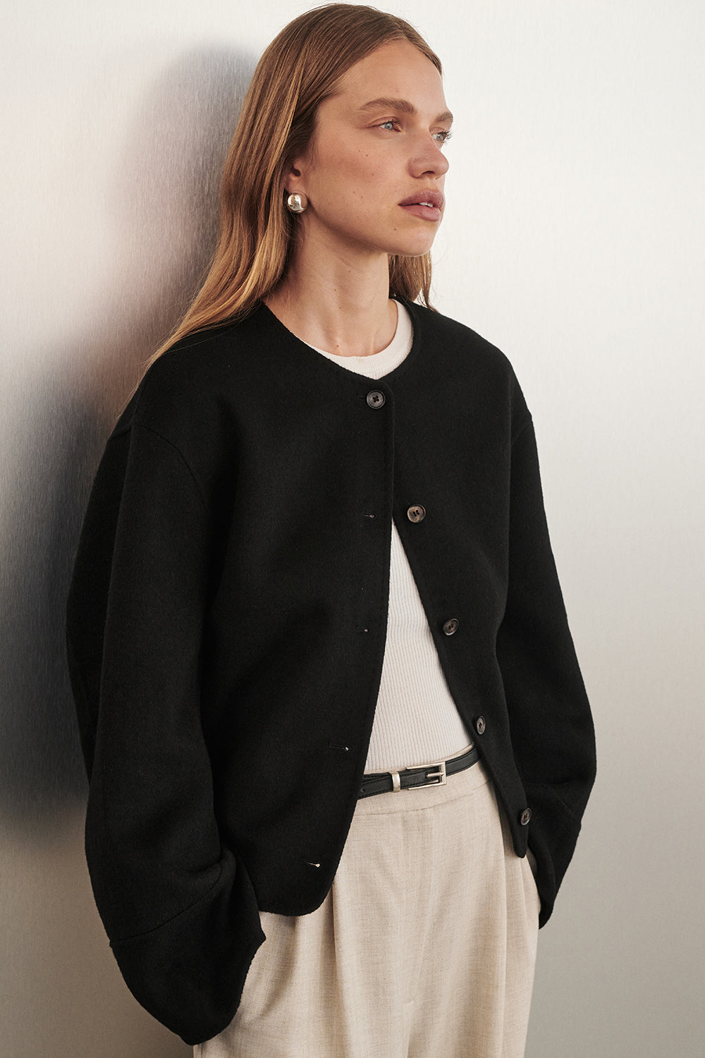 Jaclyn Black Cropped Coat - 0 / Black