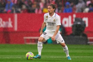 Luka Modric playing for Real Madrid