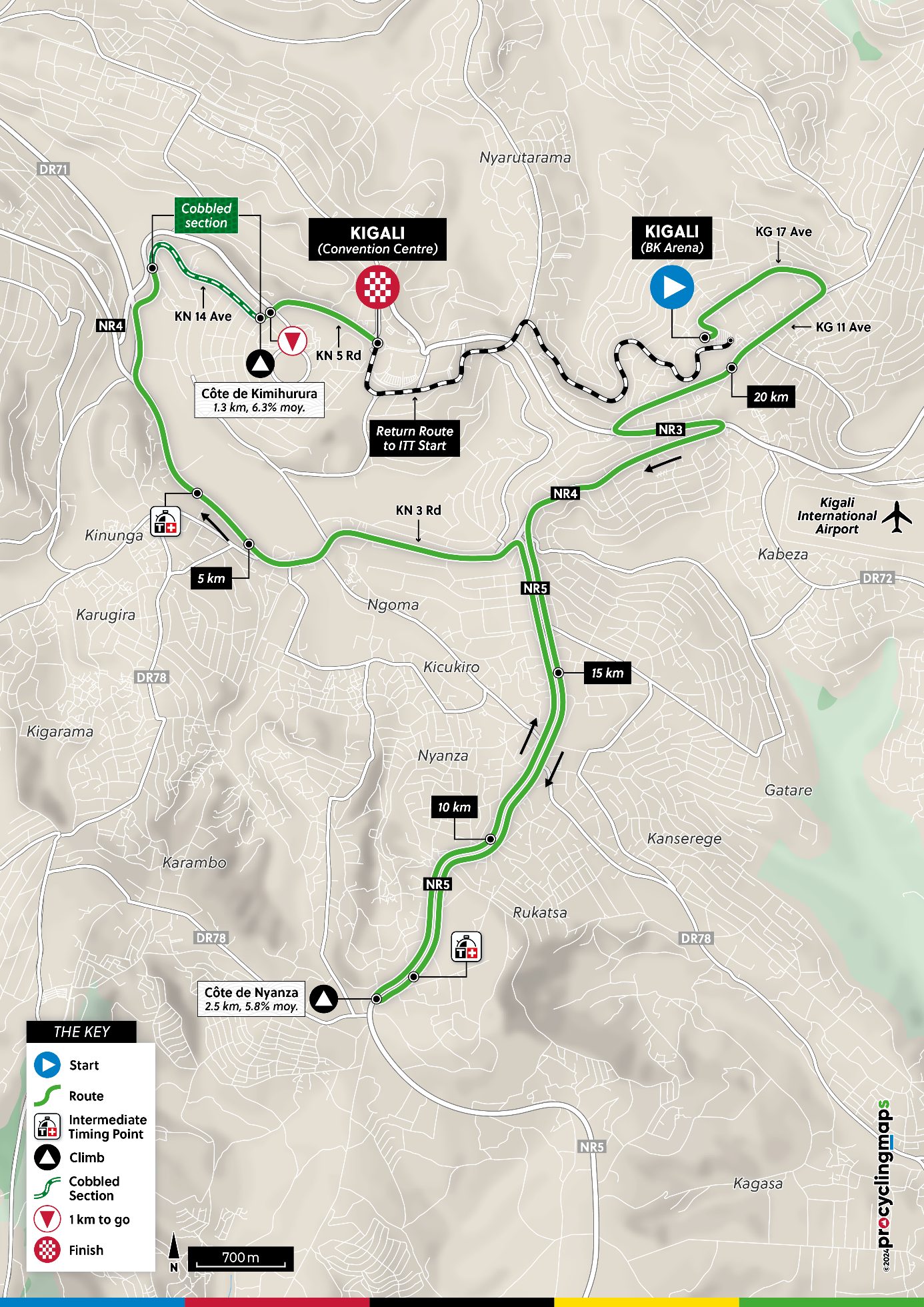 The course for the 2025 World Championships time trial