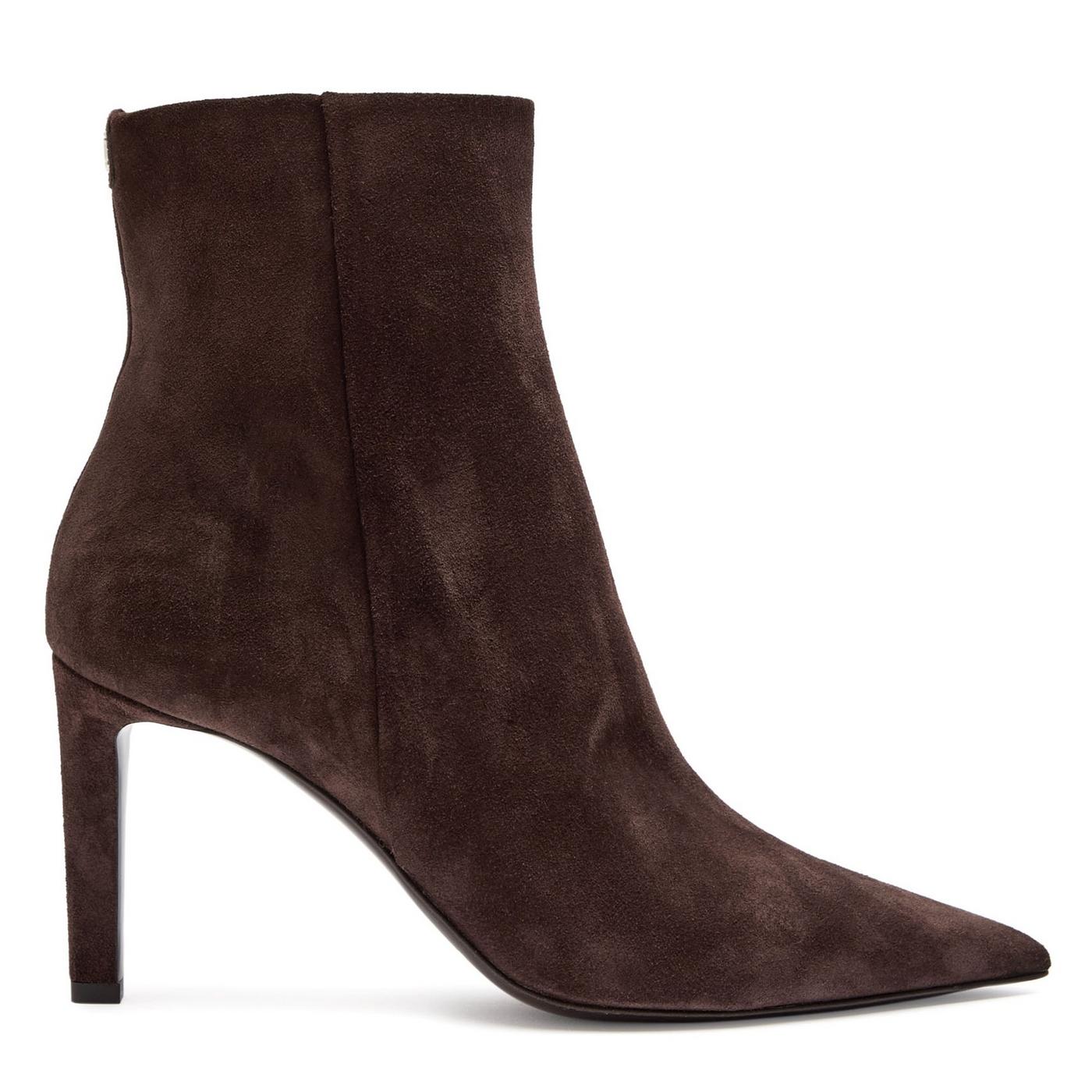 Jimmy Choo Women's Frankie Suede Pointed-Toe Heeled Ankle Boots