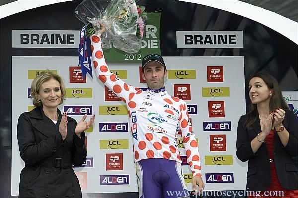 Mountains classification leader Jonathan Hivert (Saur-Sojasun)