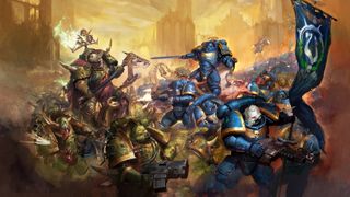 Ultramarines battling Death Guard in Warhammer 40,000.