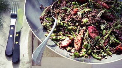 Black quinoa and beet salad