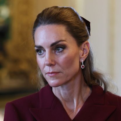 Kate Middleton attends a Royal Collection exhibition during the state visit by Donald Trump at Windsor Castle on September 17, 2025