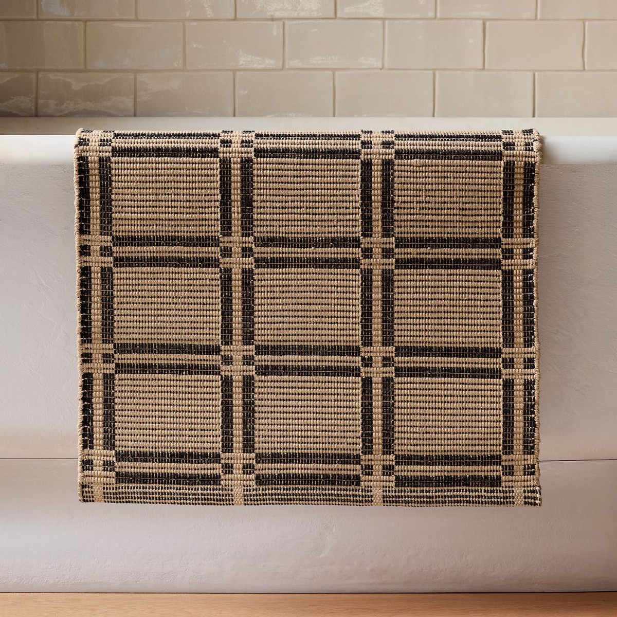 West Elm, Pierce &amp;amp; Ward Woven Check Bath Mat