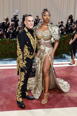 Jeremy Scott and Megan Thee Stallion attend The 2022 Met Gala
