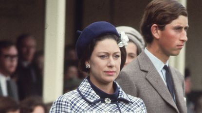 7th september 1968: A young David Linley attends the Braemar Games in Scotland with his mother, Princess Margaret (1930 - 2002) and his cousins, Prince Charles and Princess Anne. (Photo by George Freston/Fox Photos/Getty Images)