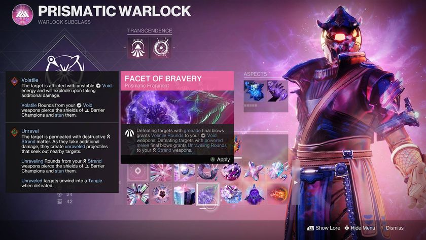 Destiny 2 Prismatic Fragments subclass screen Warlock