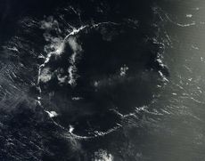 A NASA satellite spotted this O-shaped cloud over the Pacific in early September.