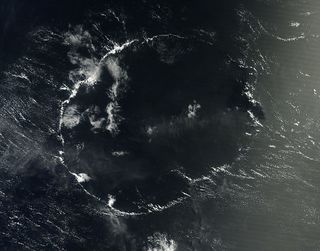 A NASA satellite spotted this O-shaped cloud over the Pacific in early September.