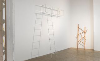 ladders in art gallery