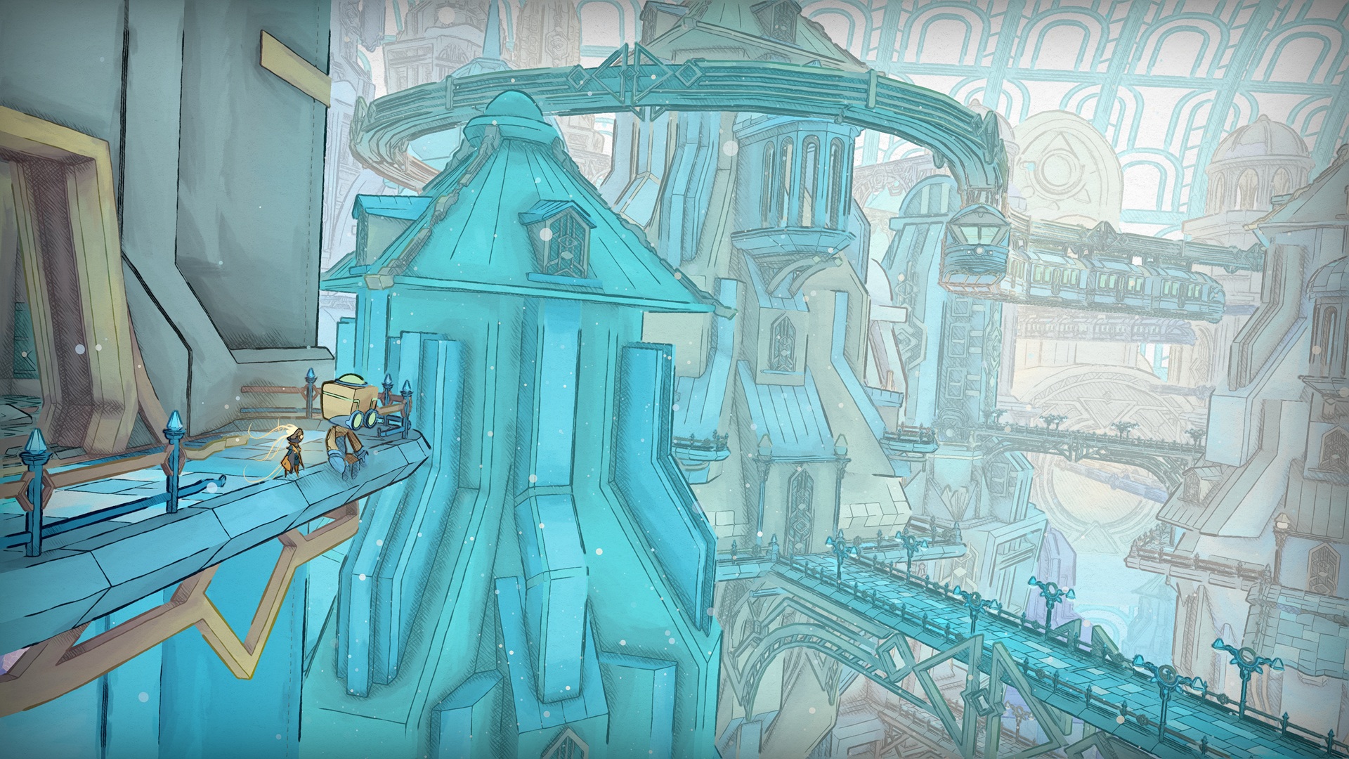 A screenshot from Mio: Memories in Orbit