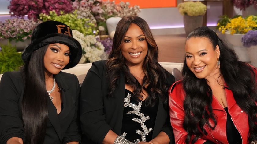  Iconic female rap group Salt-N-Pepa members Salt (Cheryl James), Pepa (Sandra Denton), and DJ Spinderella (Deidra Roper) 