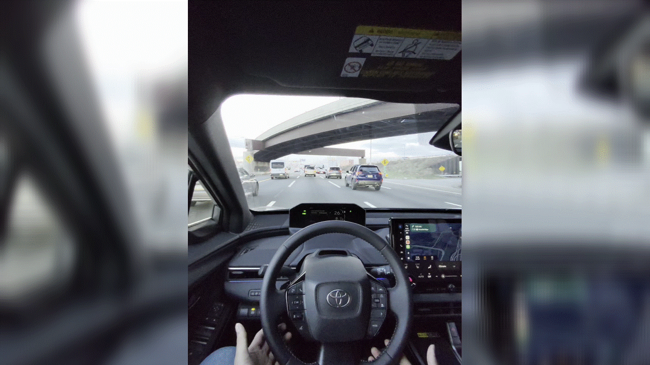 2026 Toyota bZ adaptive cruise control animation.