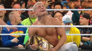 Cody Rhodes after winning the WWE Championship at WrestleMania