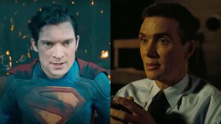 David Corenswet as Superman and Cillian Murphy as J. Robert Oppenheimer