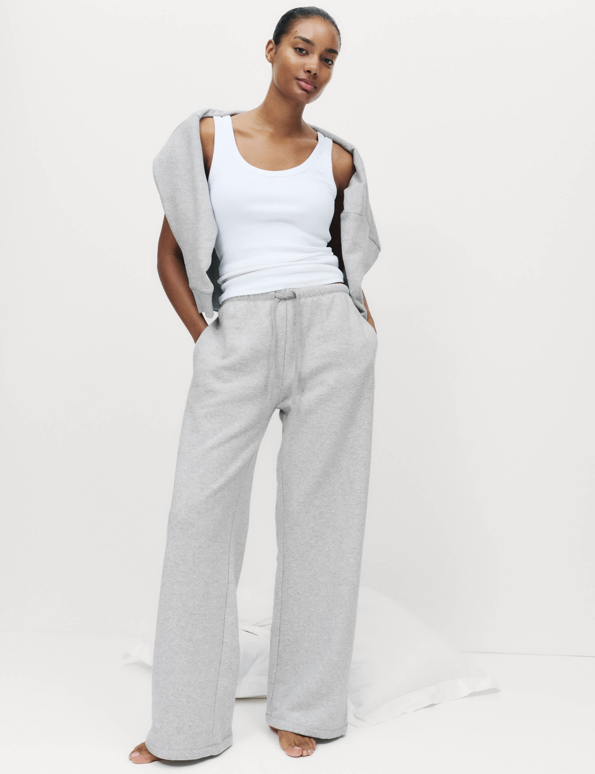Cotton Rich Wide Leg Lounge Joggers
