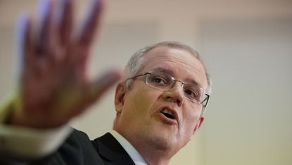 CANBERRA, AUSTRALIA - MAY 09:Treasurer Scott Morrison speaks to the media during a press conference at Parliament House on May 9, 2017 in Canberra, Australia. The treasurer will identify key 