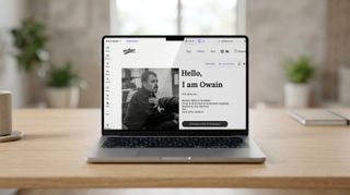 hostinger website open on a macbook