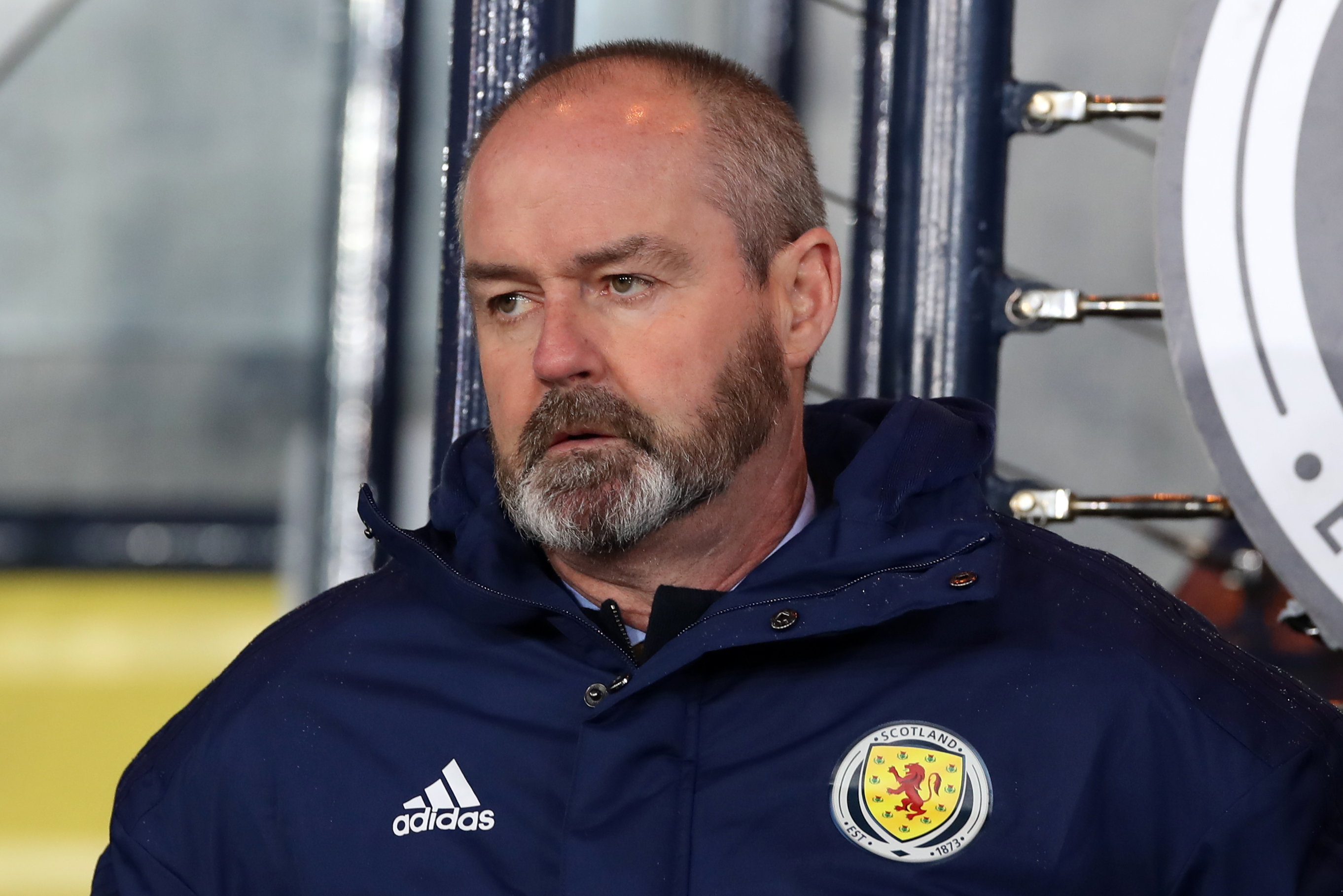Steve Clarke in the dugout
