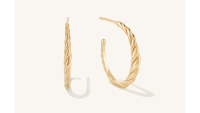 Mejuri Thin Croissant Dome Hoops, $65 [£60]