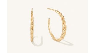 Mejuri Thin Croissant Dome Earrings