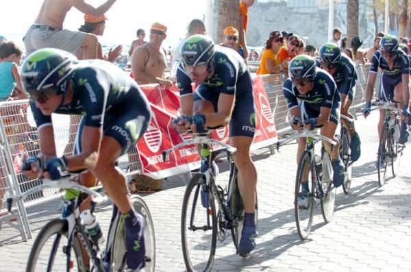 Movistar powered around the course to finish in 5th.