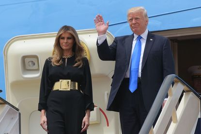 President Trump arrives in Saudi Arabia