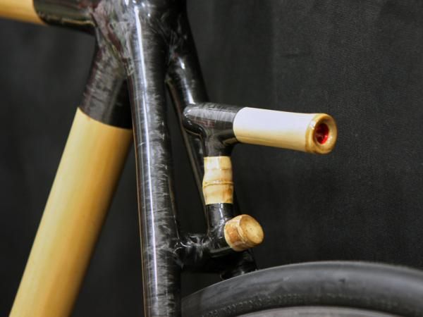 Boo Cycles' hand wrapped carbon fiber joints allows for a lot of creativity.