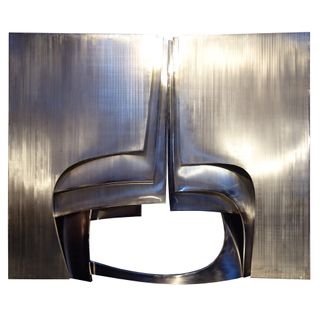 This steel mantel piece by Robert Rigaut was created for a private home in Megève in 1968.